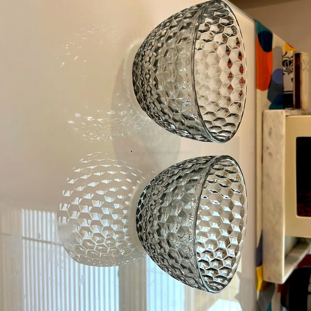 CB2 grey honeycomb glass serving dishes - Picture 2 of 3